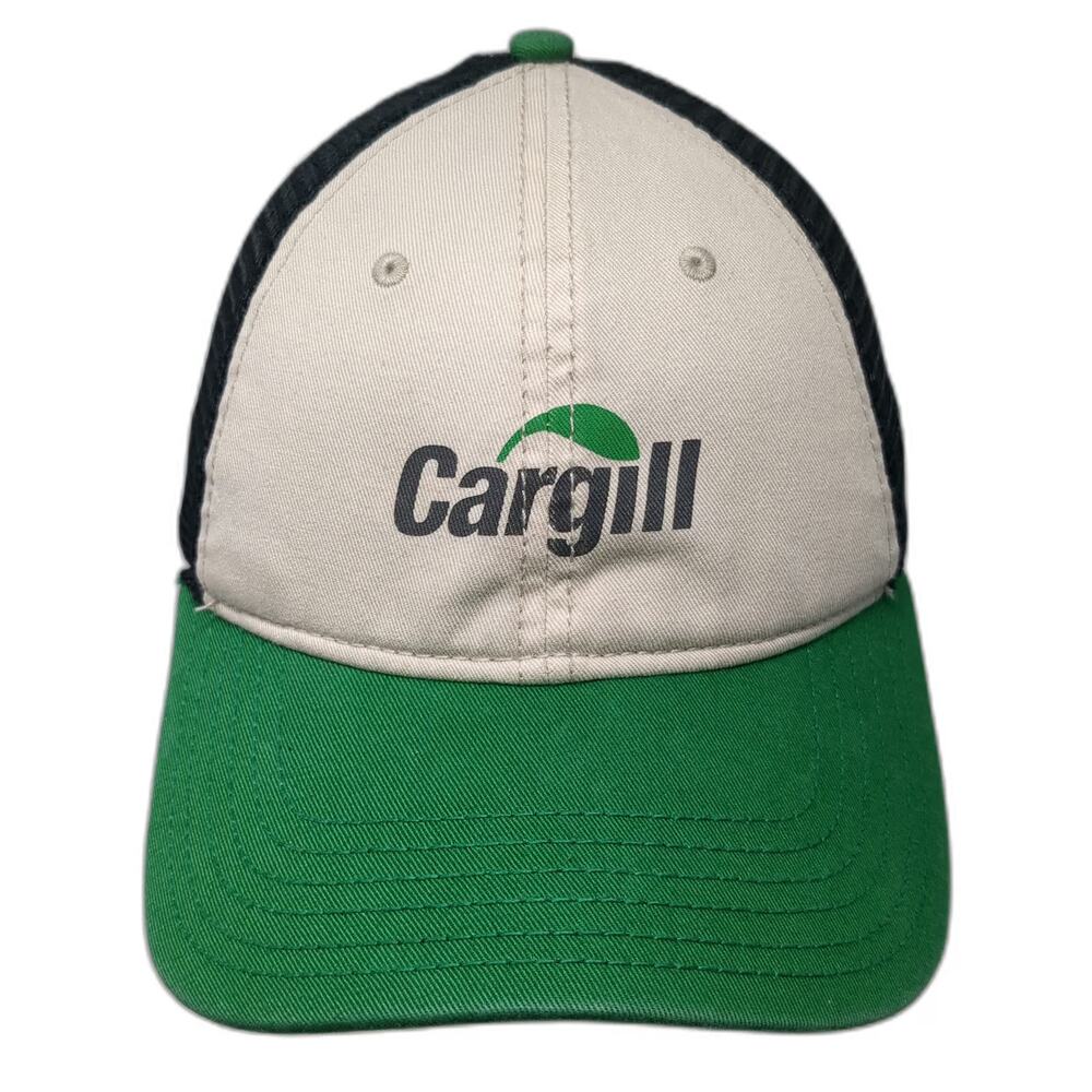 K-Products Baseball Cap Beige Green Black One Size Cargill Logo Mesh Back